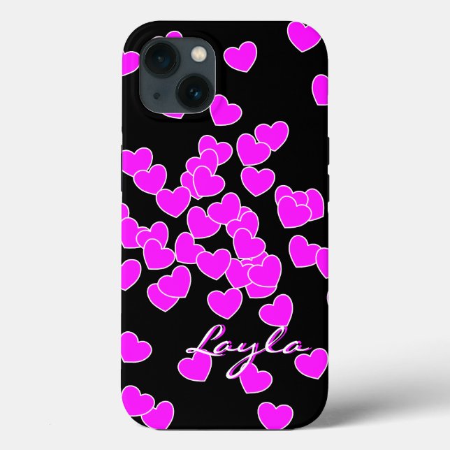 "Gypsy Girl" - Namn-mall, Flashy Rosa on Black (Baksida)