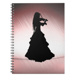 Gypsy Girl Plays Violin Anteckningsbok