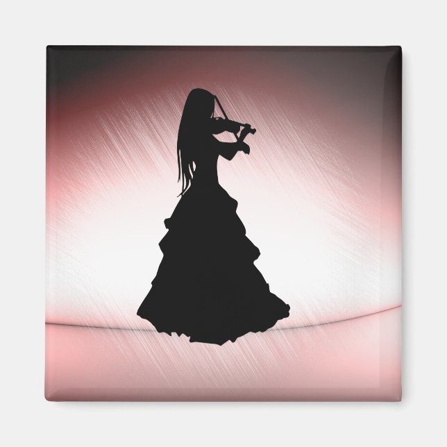 Gypsy Girl Plays Violin Magnet (Framsidan)