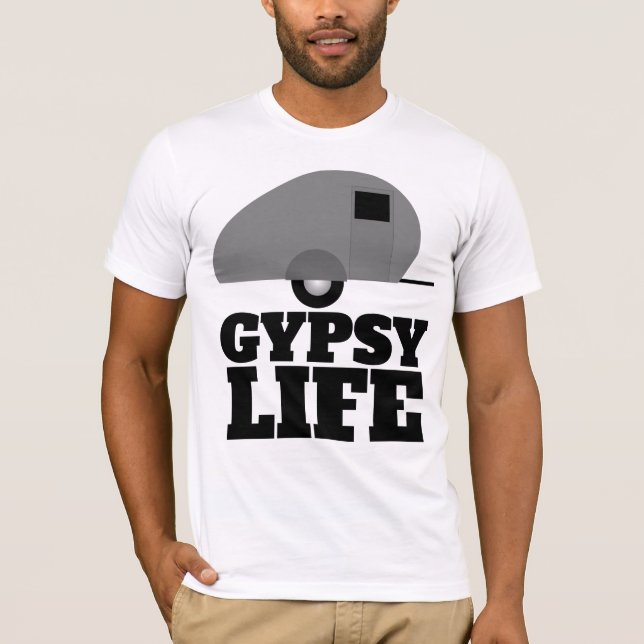 GYPSY LIFE CAMPER TRAILER T-SHIRTS (Framsida)