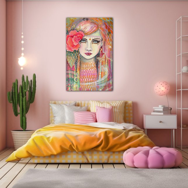 Gypsy Rose Bohemian Skönhet Canvas Art (Skapare uppladdad)