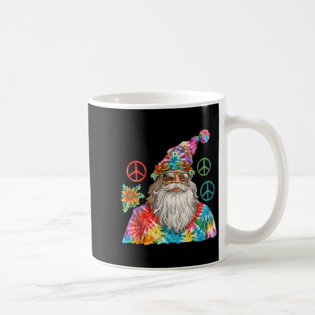 Gypsy Santa Claus Hipe Tie Dye Groovy Christmas  Kaffemugg (Höger)