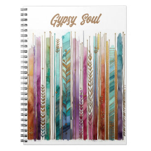 GYPSY Soul, artsy boho, inky abstrakt Anteckningsbok