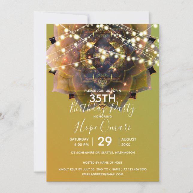 Gypsy Soul Mandala Inbjudningar (Framsida)