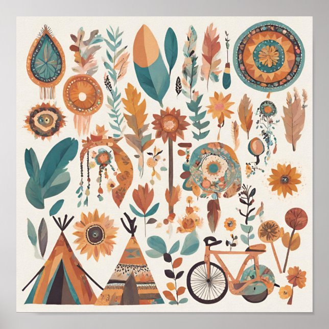 Gypsy Soul Panorama: En bohemisk världsvykonst Poster (Framsidan)