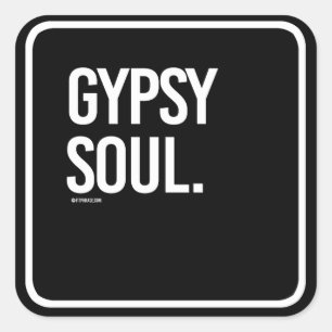 Gypsy Soul - Yoga Fitness -.png Fyrkantigt Klistermärke