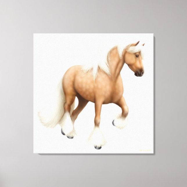 Gypsy Vanner Cob Draft Horse Wrapped Canvas (Framsida)