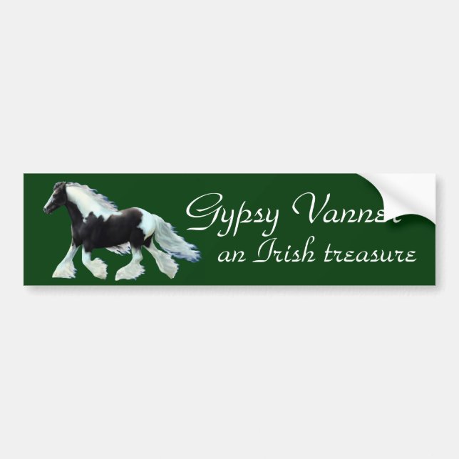 Gypsy Vanner, en irländsk skatt Bildekal (Framsidan)
