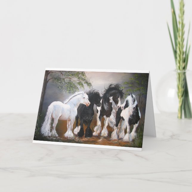 Gypsy Vanner Greeting Card Kort (Framsida)