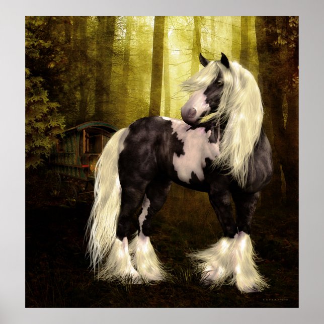 Gypsy Vanner - Gypsy Guld Art Skriv ut Poster (Framsidan)