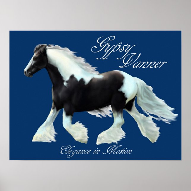 Gypsy Vanner-hästen, Elegance i rörelse Poster (Framsidan)