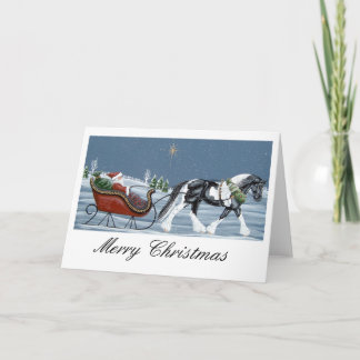 Gypsy Vanner Horse God jul Helgkort