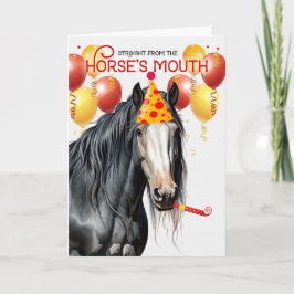 Gypsy Vanner Piebald Horse Funny Birthday Kort