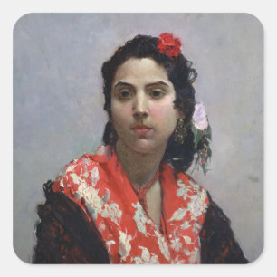 Gypsy Woman Fyrkantigt Klistermärke