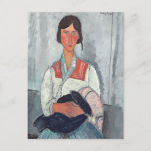 Gypsy Woman med Baby av Amedeo Modigliani Vykort