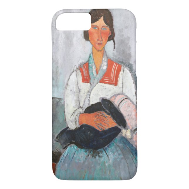 Gypsy Woman med Baby, Modigliani Case-Mate iPhone Skal (Baksida)