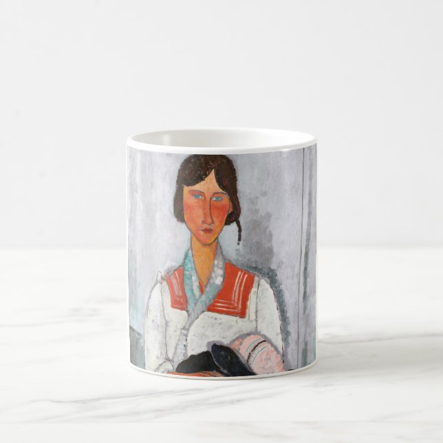 Gypsy Woman med Baby, Modigliani Kaffemugg (Center)