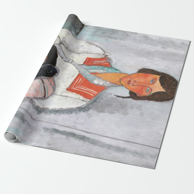 Gypsy Woman med Baby, Modigliani Presentpapper (Utrullad)