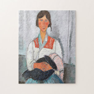 Gypsy Woman med Baby, Modigliani Pussel