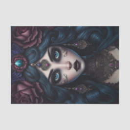 Gypsy Woman Mörk Gothic Decoupage Papper