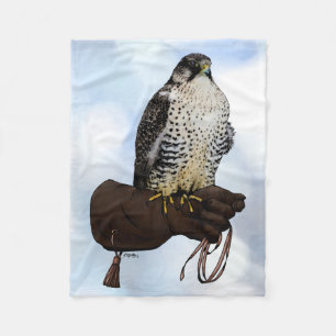 Gyrfalcon på handsken fleecefilt