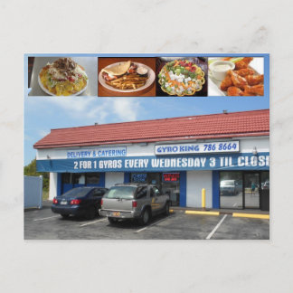Gyro Kung Handflatan Harbour Florida Vykort