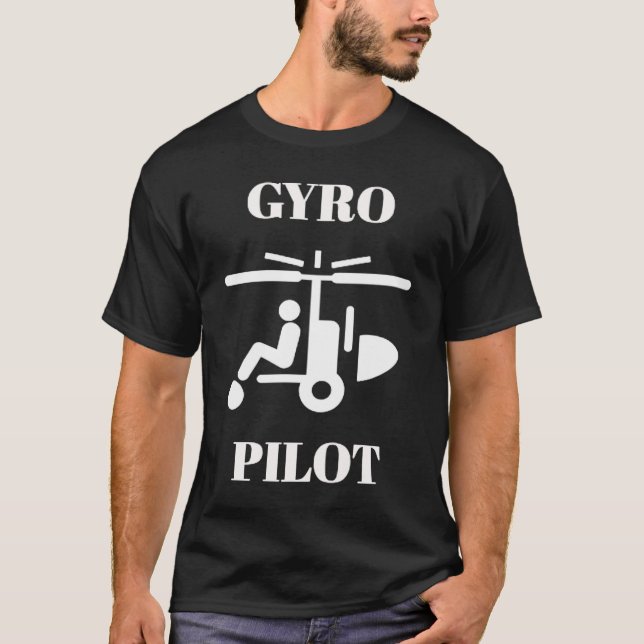 Gyro Pilot Gyrocopter T Shirt (Framsida)
