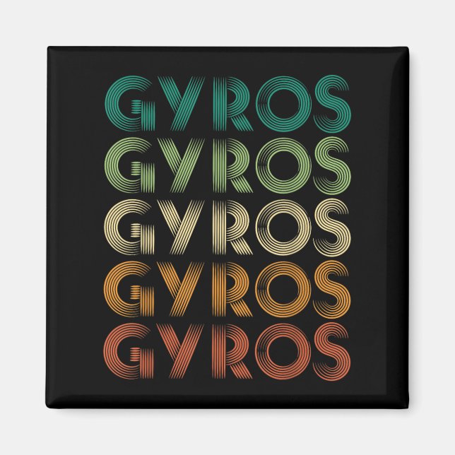 Gyros Grekland Gregrekiska Foot Malaka Magnet (Framsidan)
