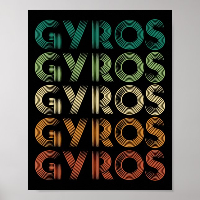 Gyros Grekland Gregrekiska Foot Malaka Poster (Framsidan)