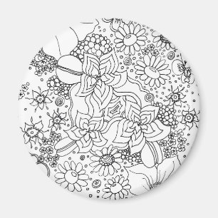Gytter av blommor magnet