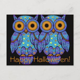 H00t Uggla Halloween-vykort Vykort