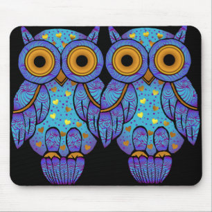 H00t-uggla midnatta galenheta Mousepad Musmatta