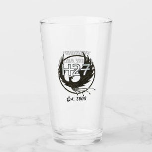 H27 Svart marmor-Logotyp, färgpiggglas Glaskopp