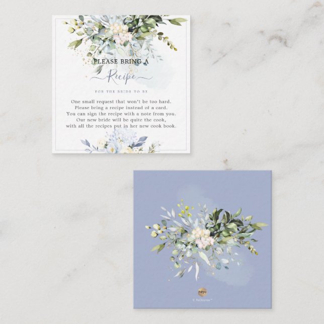 H2 Blå Eukalyptusreceptförfrågan Tilläggskort (Fram/baksida)