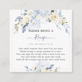 H2 Blått Hydrangea Cream Ro Recept-begäran Tilläggskort