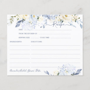 H2 Blått Hydrangea Cream Ro-receptkort