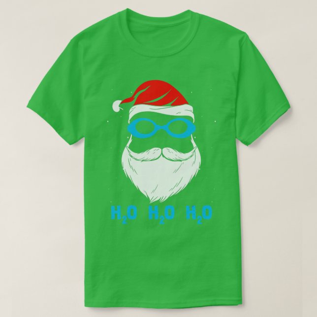 H2o H2o H2o Jultomten Swimming Santa Hat Swimmin T Shirt (Design framsida)