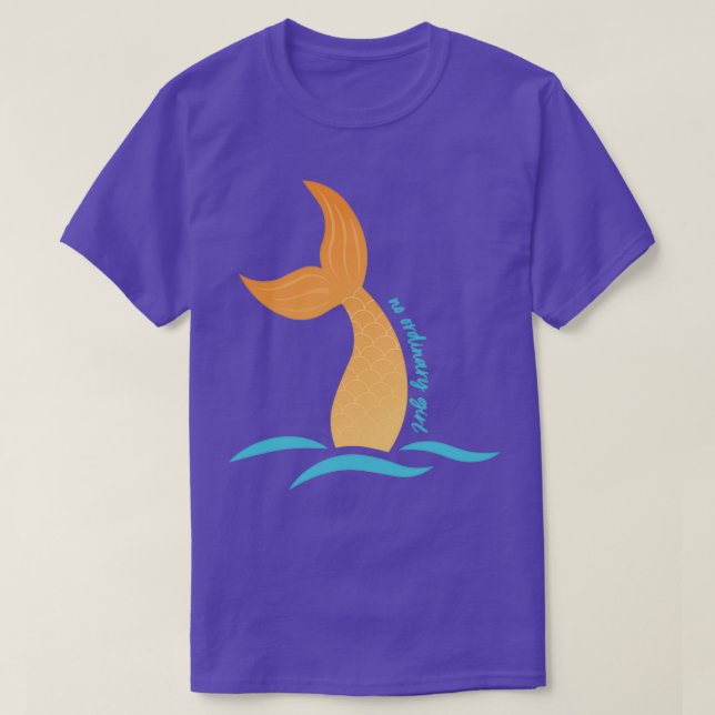 H2O Ingen vanlig flicka Sjöjungfru Svan Wave Ocean T Shirt (Design framsida)