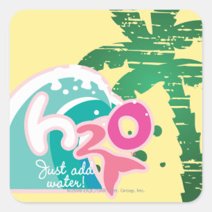 H2O-logotyp Fyrkantigt Klistermärke