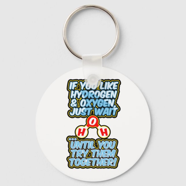 H2O-ugnykemi-hydrering vatten Nyckelring (Framsida)