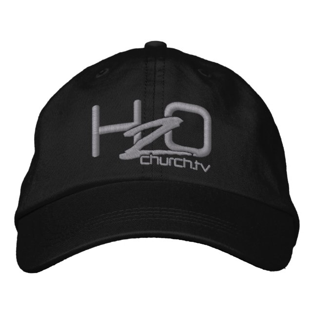 H2OChurch.tv = Broiderad Logotyp Hat Broderad Keps (Framsida)