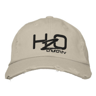 H2OChurch.tv - Distress Denim Embroized Hat Broderad Keps