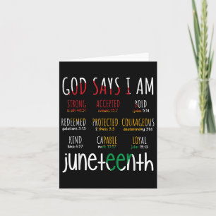 H444.00 Gud säger att jag är bibel Verse-Religiösa Kort