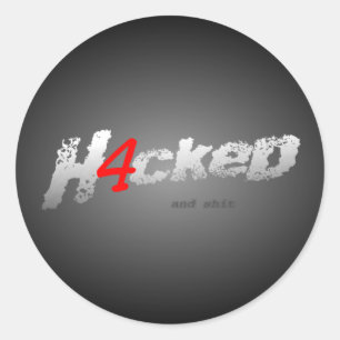 H4ckade fästingar runt klistermärke