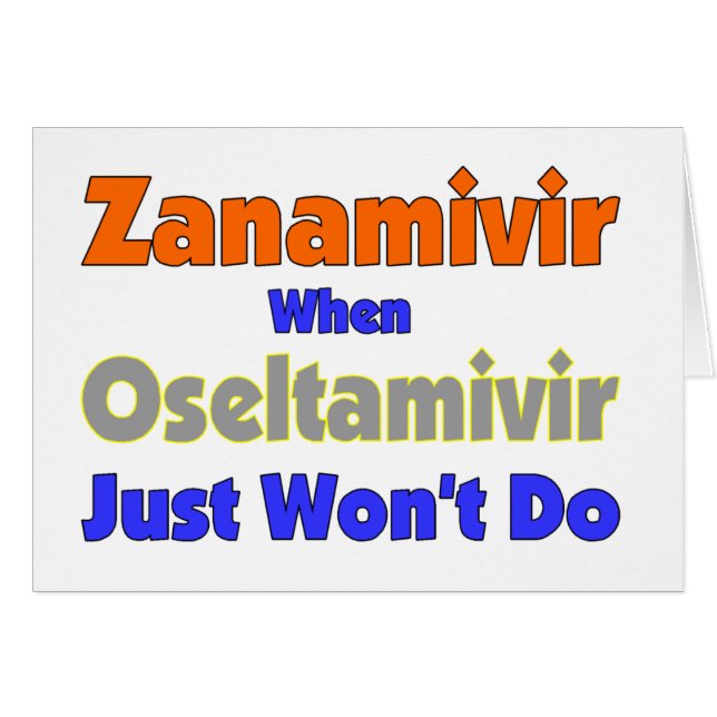 H5N1 använda Relenza när Tamiflu som ska precis Hälsningskort (Framsidan Horizontal)