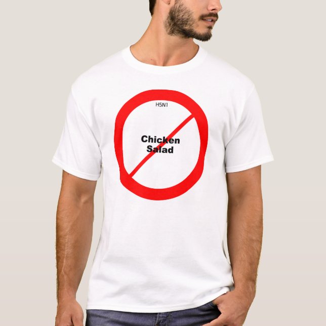 H5N1 ingen feg sallad T-shirt (Framsida)