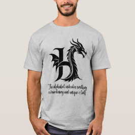 H alfabet för Lycklig Vibes,Personlig födelsedag T Shirt