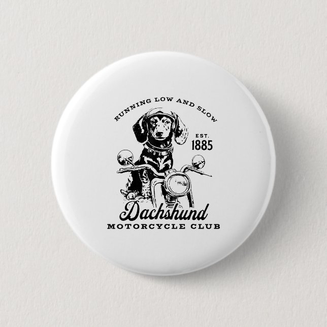 H&amp;h New Life Clothing Uni-adults Dachshund Mot Knapp (Framsida)