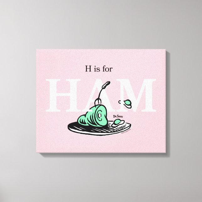 "H är för HAM" | Alfabetdesign Canvastryck (Framsida)