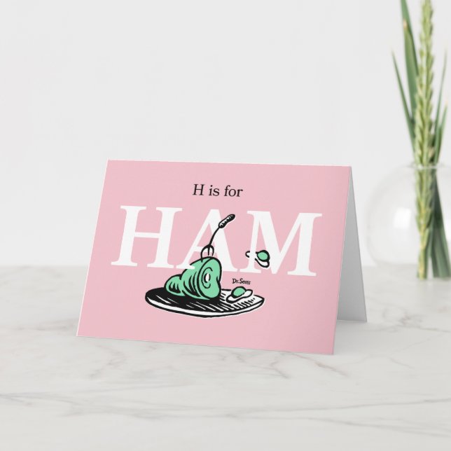 "H är för HAM" | Alfabetdesign Kort (Framsida)